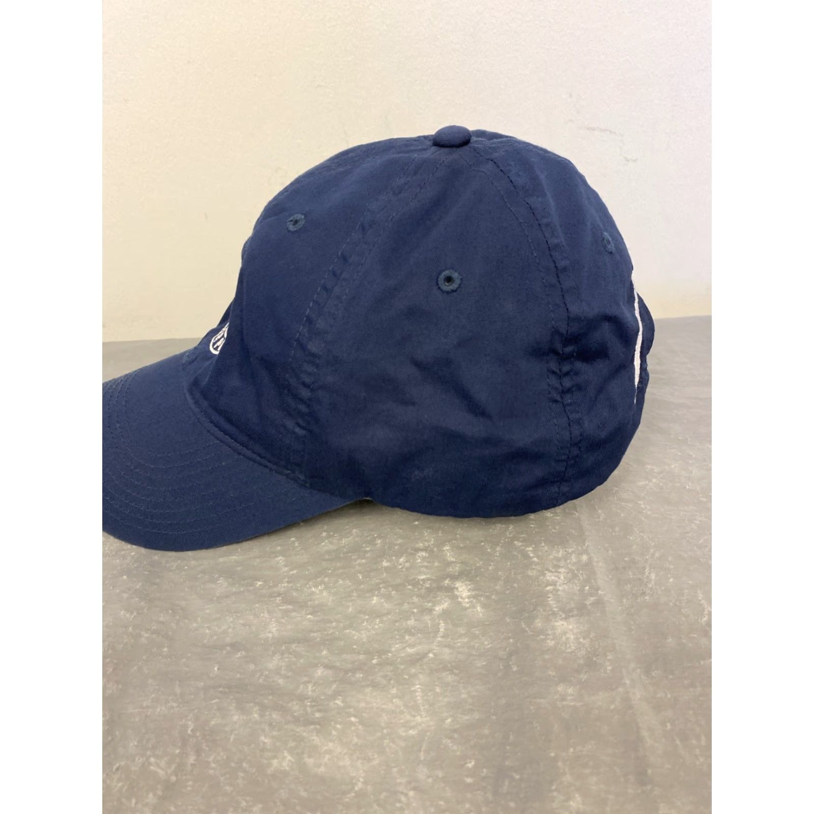 Nike VINTAGE? No. Use: Nike Brentwood Water Polo Hat Cap Navy Adjustable Snap Back OSFM Unisex Adults One Size Navy Logo Hats Mens Womens Size US M / EU 48-50 / 2 - 2 Thumbnail