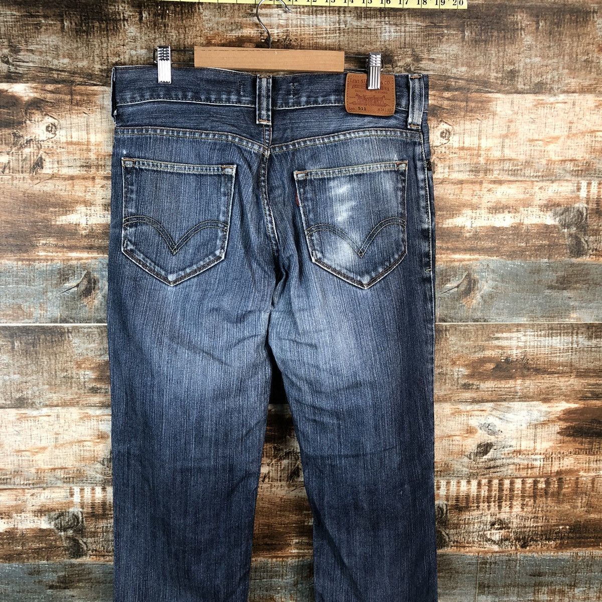 Levi's DL Levis 511 Vintage faded ripped Blue Denim Pants #C146 Size US 34 / EU 50 - 13 Thumbnail