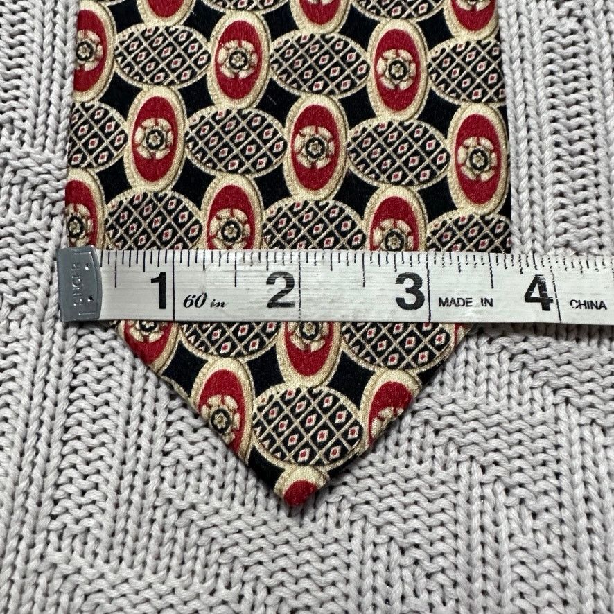 Canali Canali red and black oval abstract geometric silk tie Size ONE SIZE - 5 Thumbnail