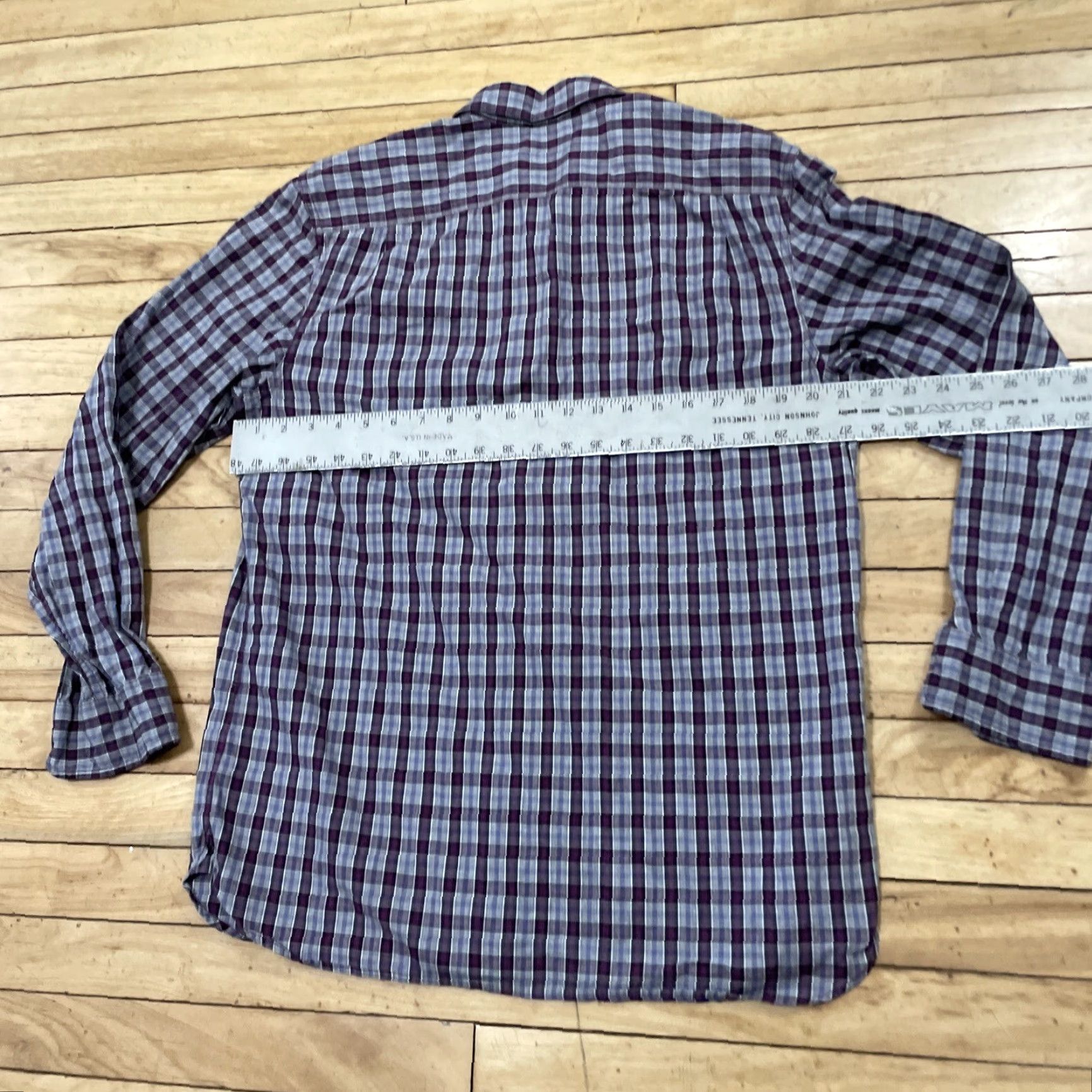 Gap GAP Button Shirt Men L Slim Fit Purple Plaid Long Sleeve Button Up L Size US L / EU 52-54 / 3 - 5 Thumbnail