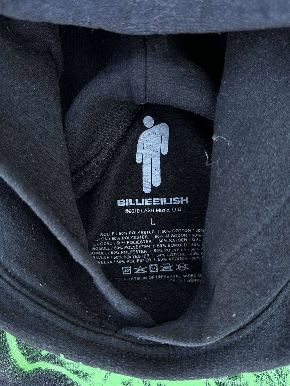 Billie Eilish Billie Eilish 2019 Alien Hoodie Size US L / EU 52-54 / 3 - 8 Thumbnail