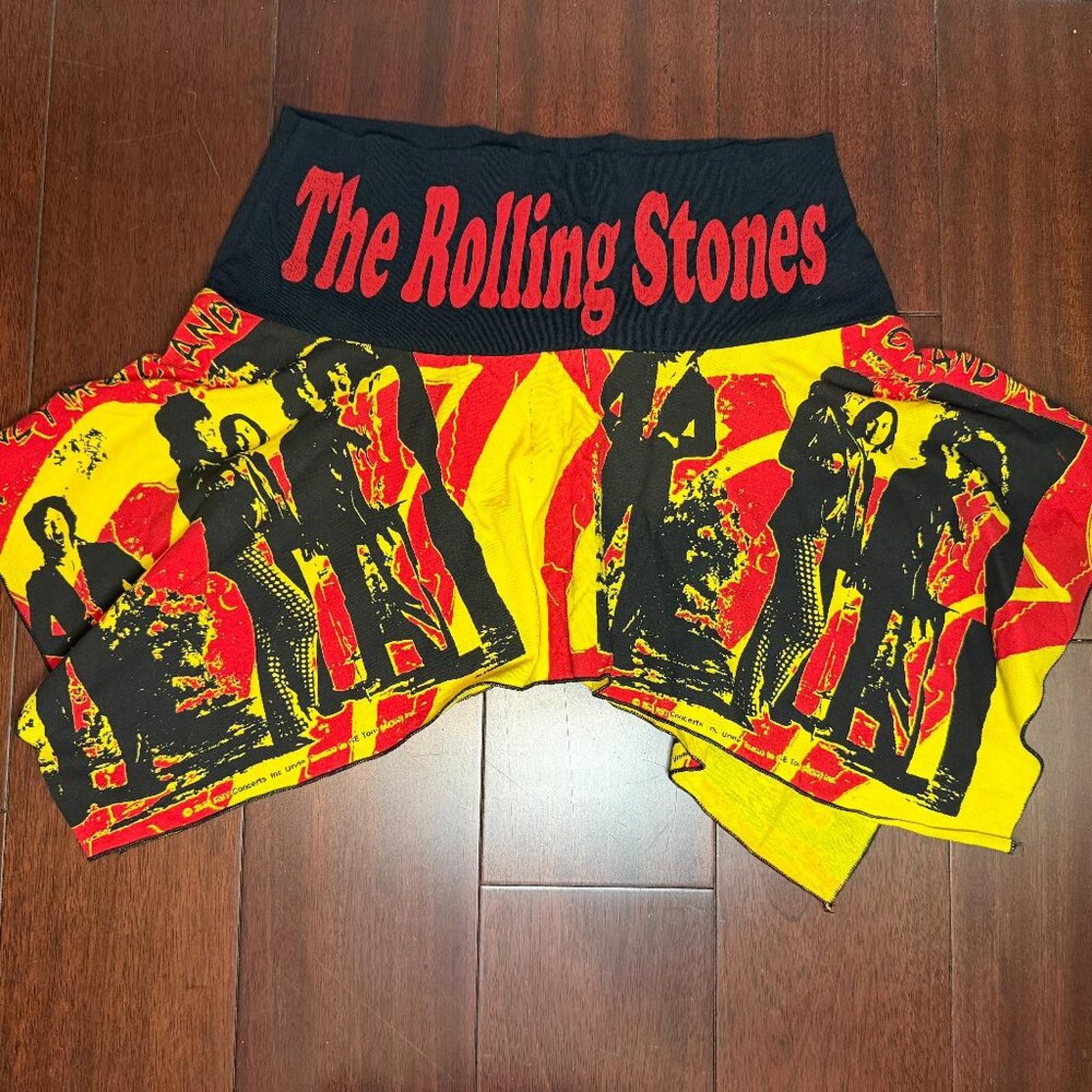 Other Vintage Glamhead Rolling Stones Mini Skirt Size Medium Rare Size 32" / US 10 / IT 46 - 2 Thumbnail