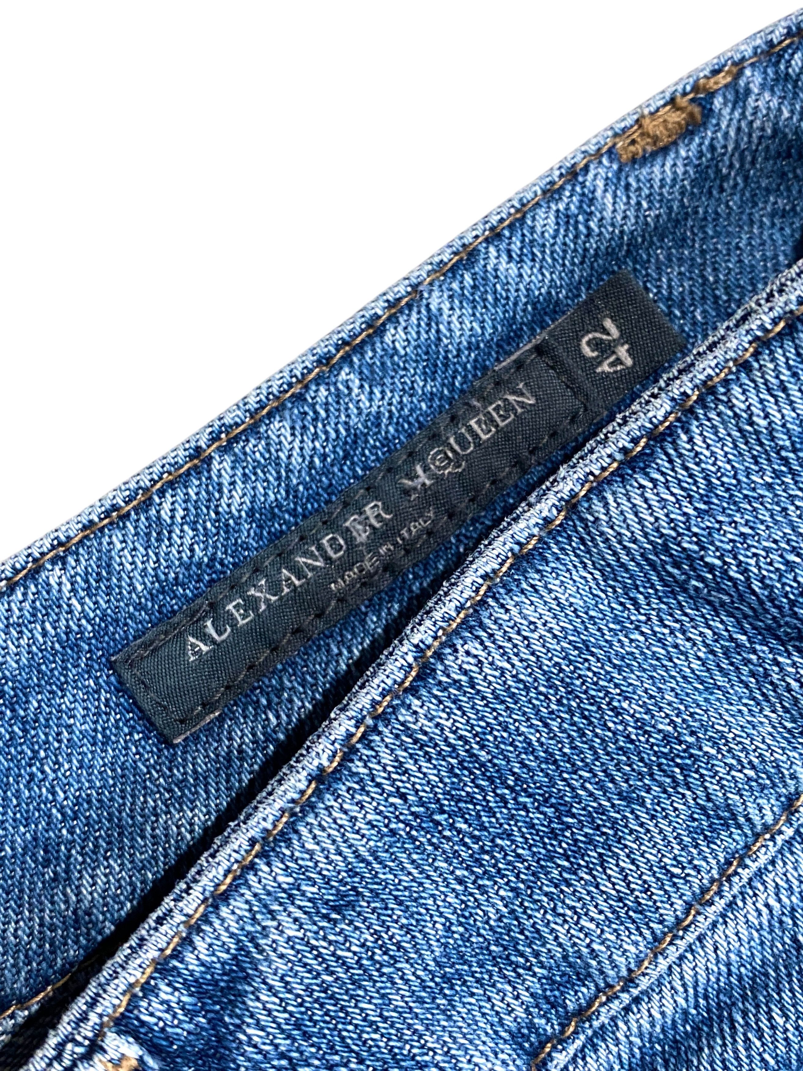 Alexander McQueen Alexander McQueen 2006 Biker Denim Skinny Jeans Vintage Y2K Size 28" / US 6 / IT 42 - 13 Thumbnail
