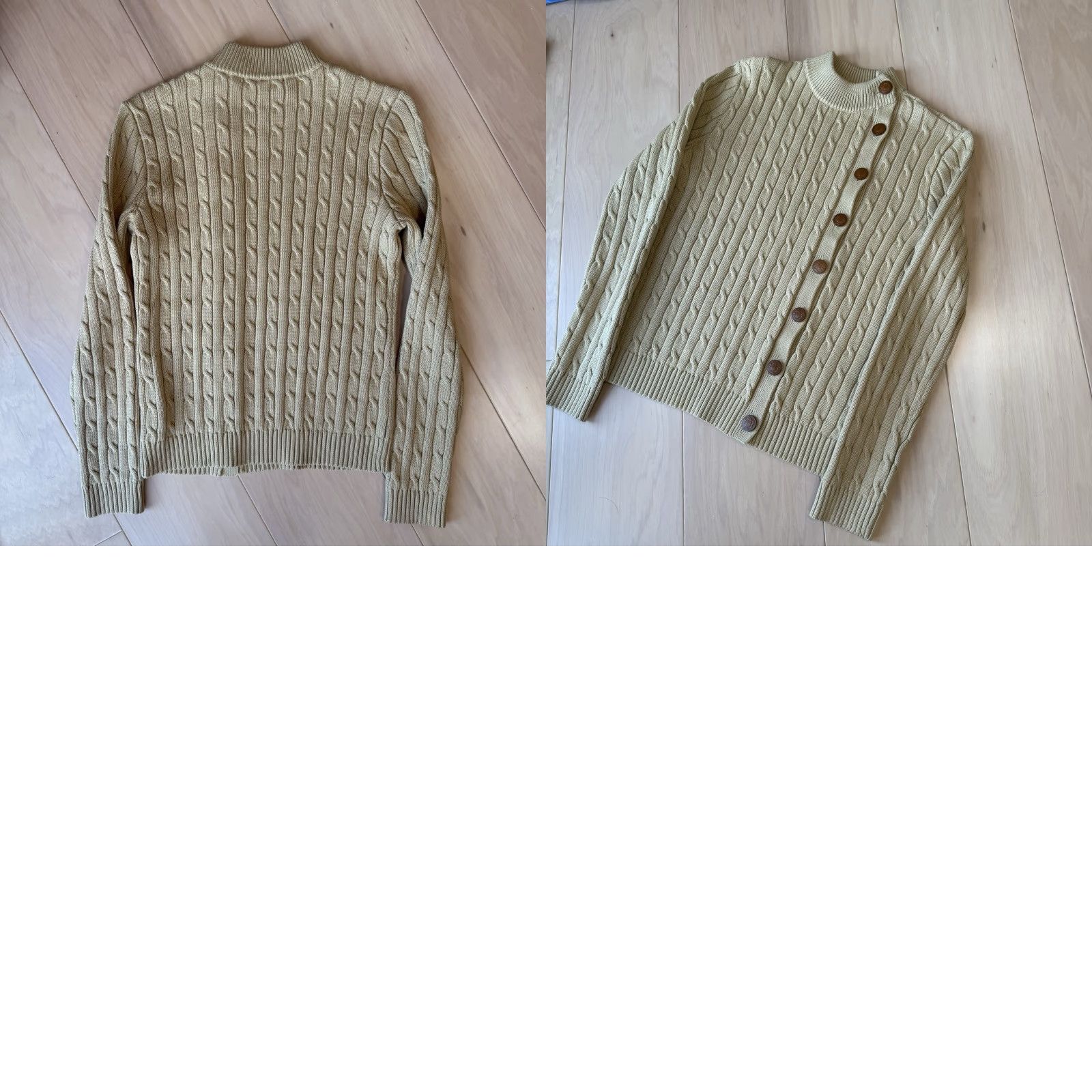 Ralph Lauren Lauren Ralph Lauren Cable Knit Sweater Women's Small Khaki Brown Cotton Pullover Size S / US 4 / IT 40 - 8 Thumbnail