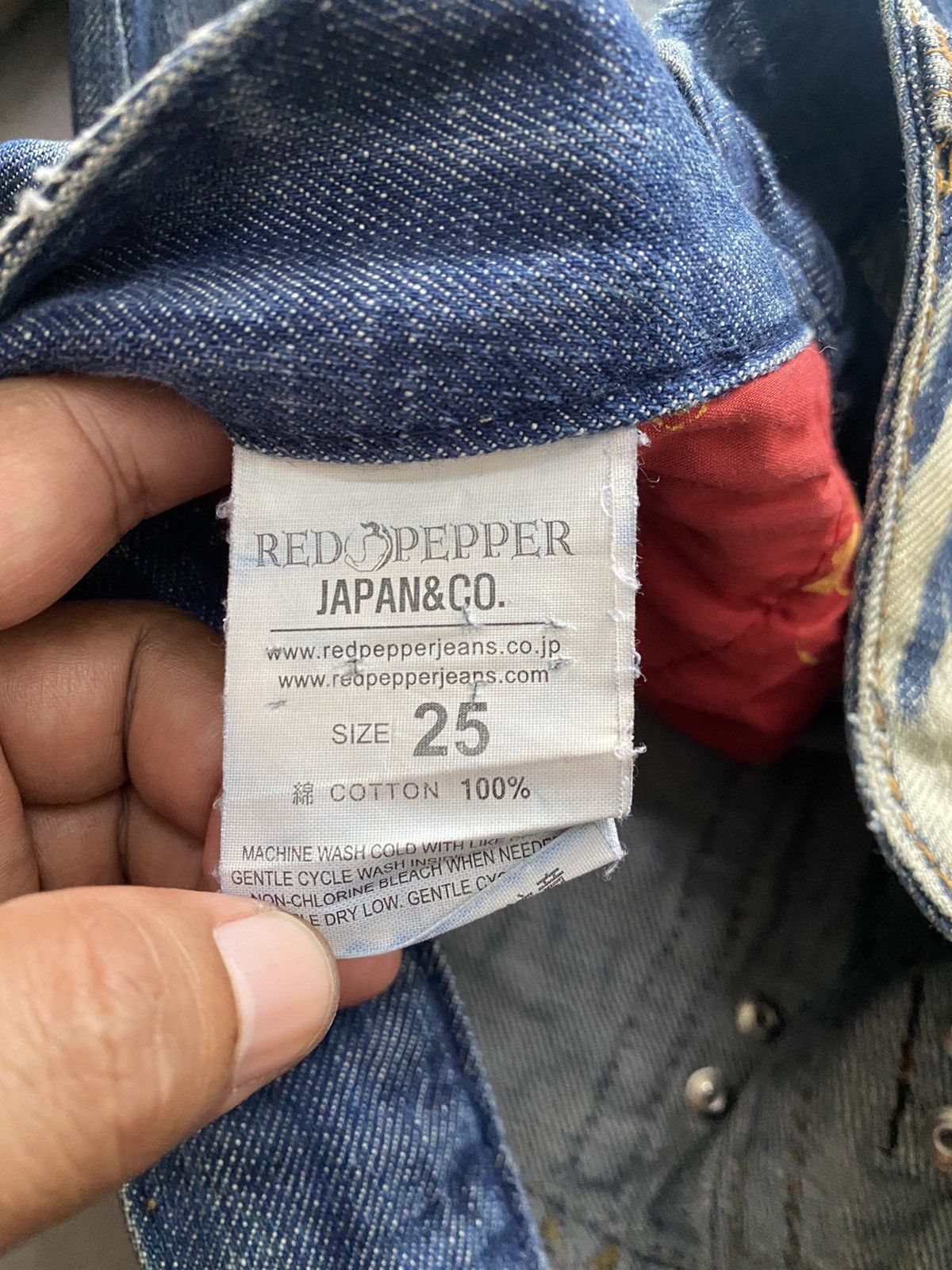 If Six Was Nine × Japanese Brand × Le Grande Bleu (L.G.B.) RED PEPPER SLIM TYPE JAPAN BRAND RIPPED DESIGN RARE STYLE Size US 28 / EU 44 - 6 Thumbnail