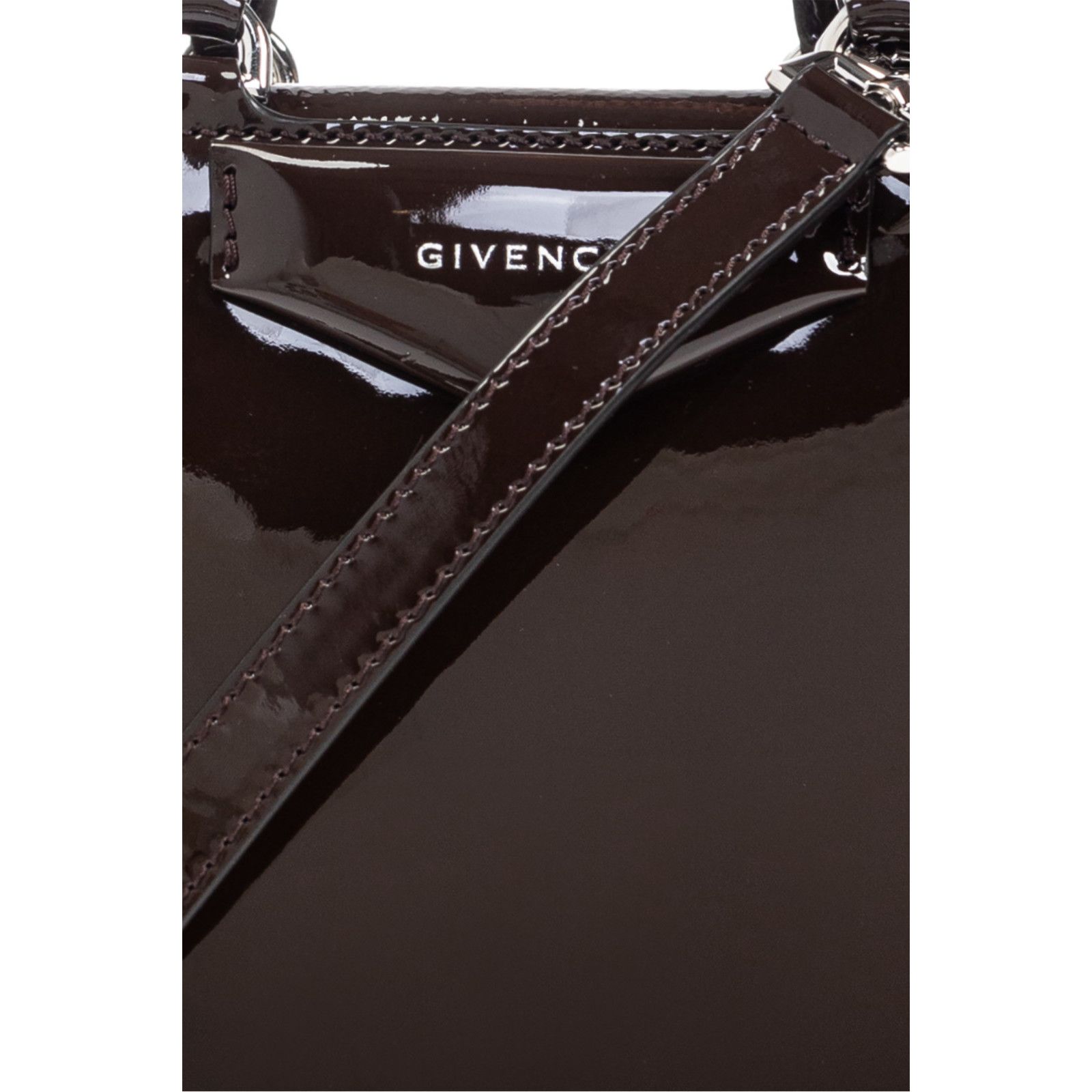 Givenchy GIVENCHY Mini Antigona Cube brwon Shiny Leather Handbag New Size ONE SIZE - 5 Thumbnail