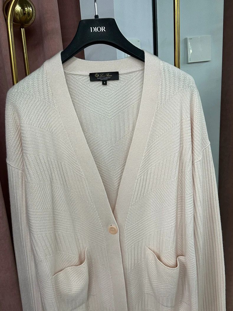 Loro Piana LORO PIANA Pink cashmere long sleeve cardigan Size S / US 4 / IT 40 - 2 Thumbnail