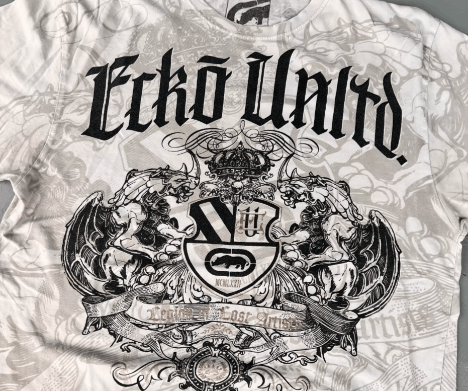 Japanese Brand 2000s Ecko Gothic Wing Crown Rhino Graphic Tee Size US M / EU 48-50 / 2 - 3 Thumbnail