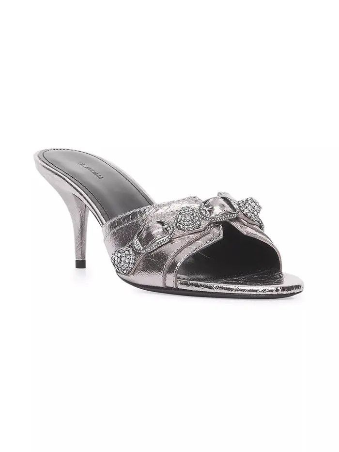 Balenciaga o1bcso1str0126 Cagole Sandals in Silver Size US 12 / IT 42 - 4 Thumbnail