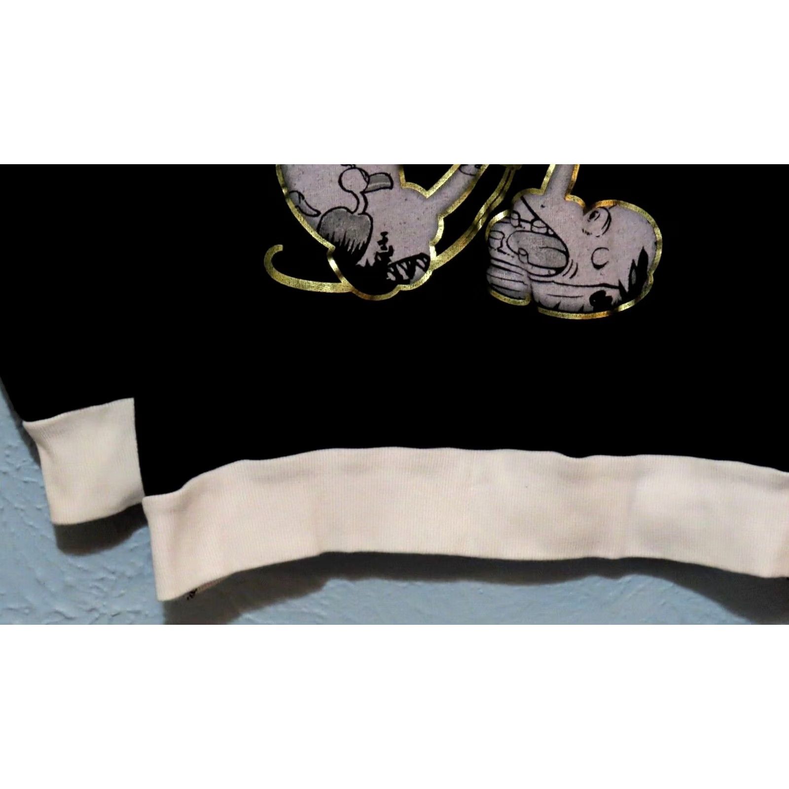Disney Disney Sweatshirt Women Small Black Mickey Mouse Pullover Crew Neck Cotton Blend Logo Sweatshirt All Seasons Casual Activewear Size S / US 4 / IT 40 - 2 Thumbnail