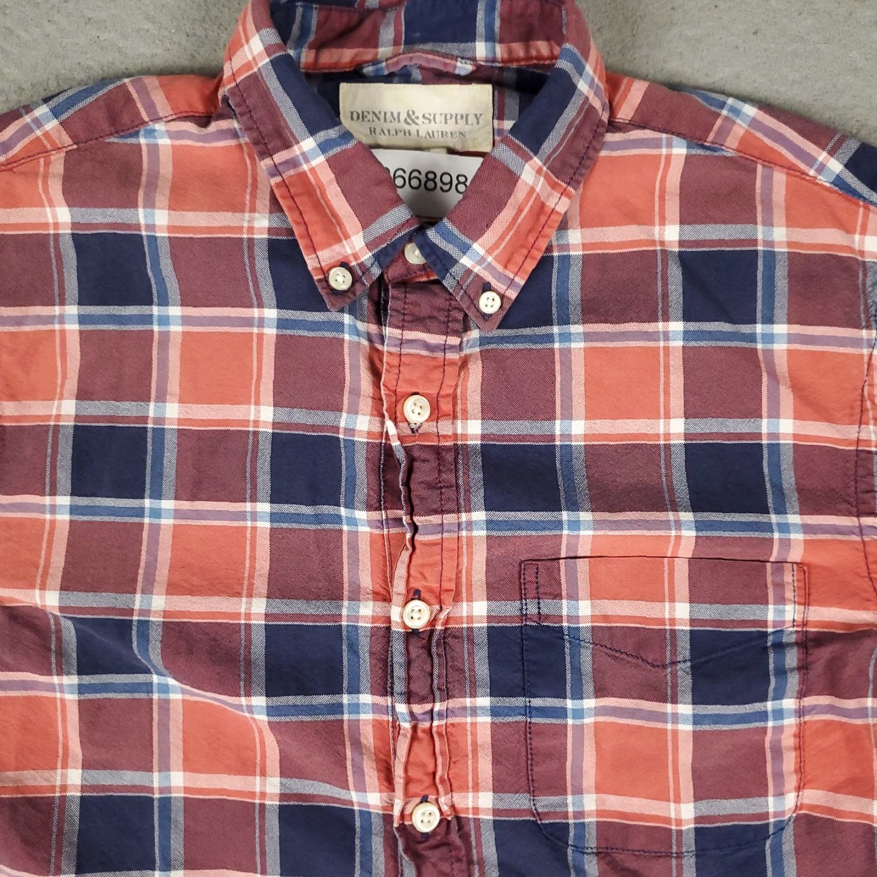 Ralph Lauren Denim & Supply Ralph Lauren Shirt Mens Small Red Plaid Button Up Long Sleeve Shirt Size US S / EU 44-46 / 1 - 2 Thumbnail