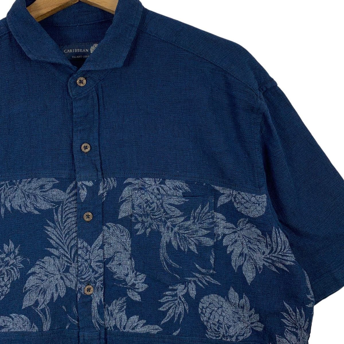 Caribbean CARIBBEAN JOE Island Supply Hawaiian Blue Denim Indigo Shirt Size US L / EU 52-54 / 3 - 4 Thumbnail