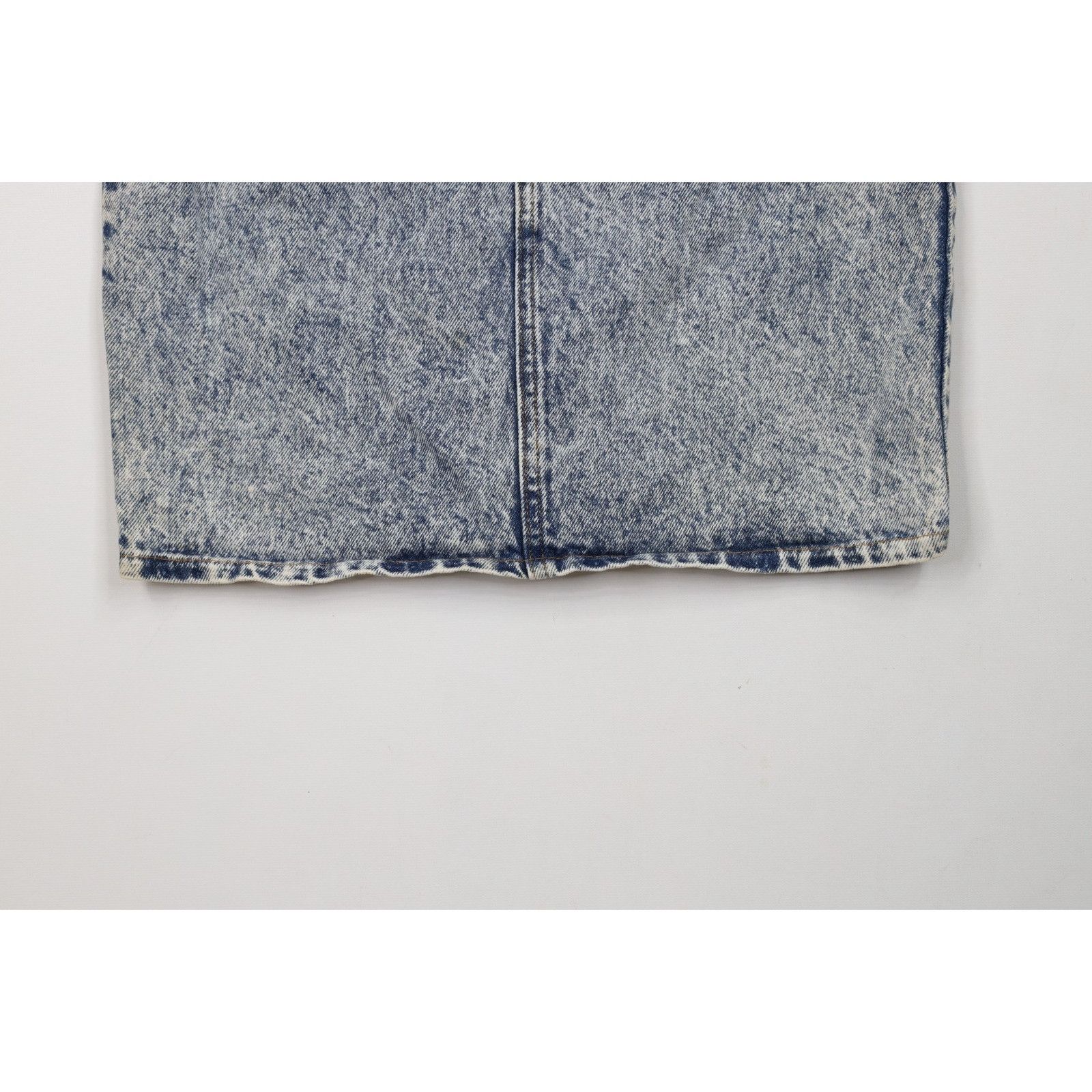 Vintage Vintage 90s Streetwear Distressed Acid Wash Denim Jean Skirt Size 28" / US 6 / IT 42 - 4 Thumbnail