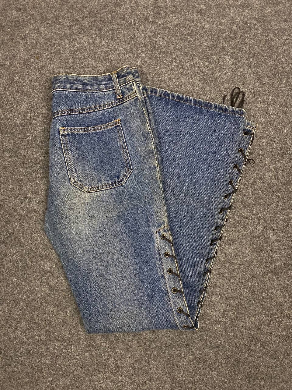 Japanese Brand vintage japanese brands bootcut flare denim bondage style Size 29" - 2 Thumbnail