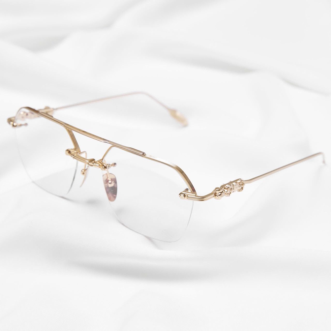 Chrome Hearts CHROME HEARTS FLUID MATTE GOLD PLATED/GOLD PLATED GLASSES Size ONE SIZE - 2 Thumbnail