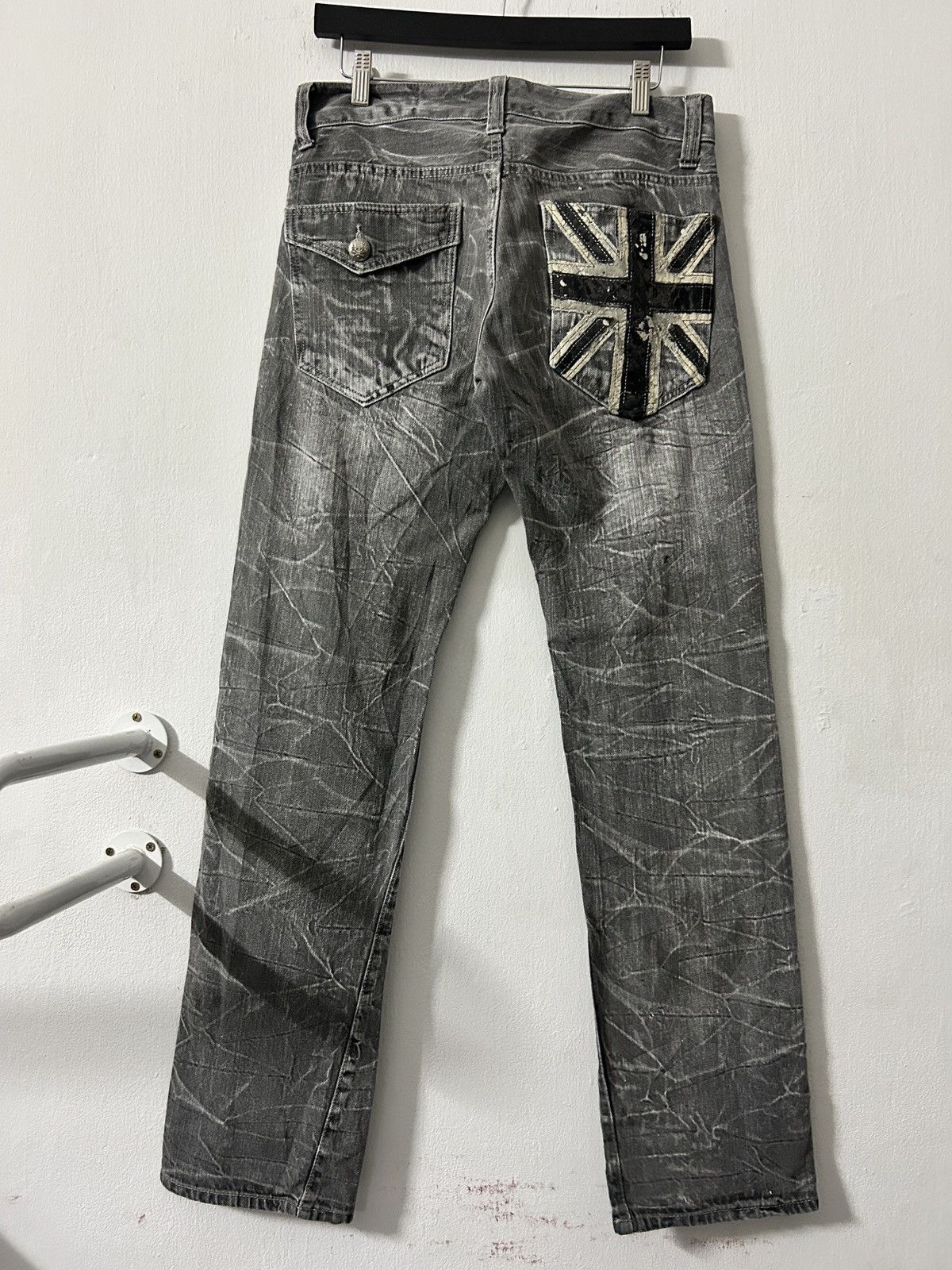 If Six Was Nine Dominate Handcrafted Jeans Sick Acid Wash Design Size US 31 - 1 Thumbnail