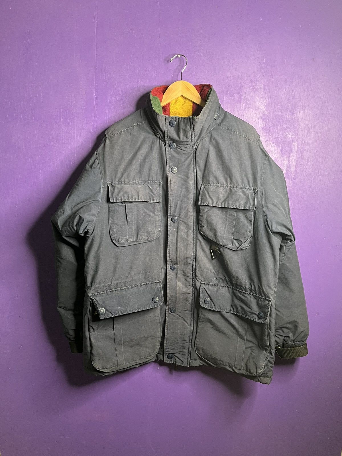 Tommy Hilfiger × Vintage Vintage 90s Tommy Hilfiger cargo puffer jacket Size US XL / EU 56 / 4 - 1 Thumbnail