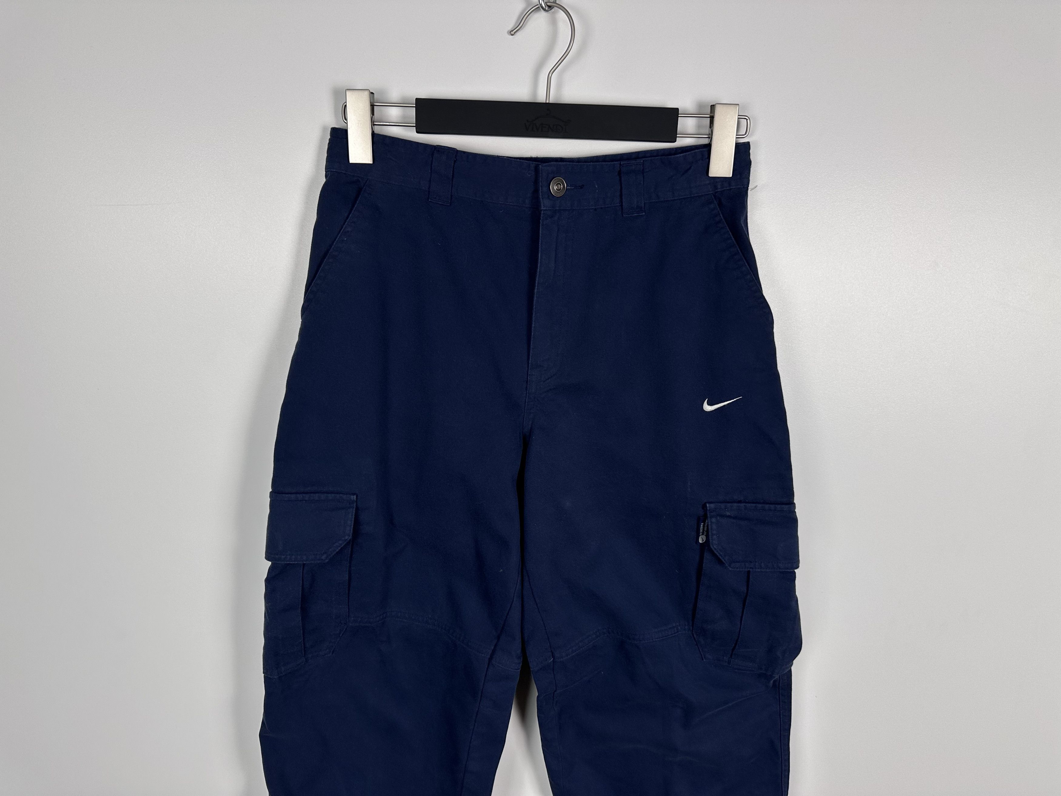 Nike × Vintage Vintage Nike Cargo Pants Cotton Womens Size M Y2K Blue Size 32" / US 10 / IT 46 - 2 Thumbnail