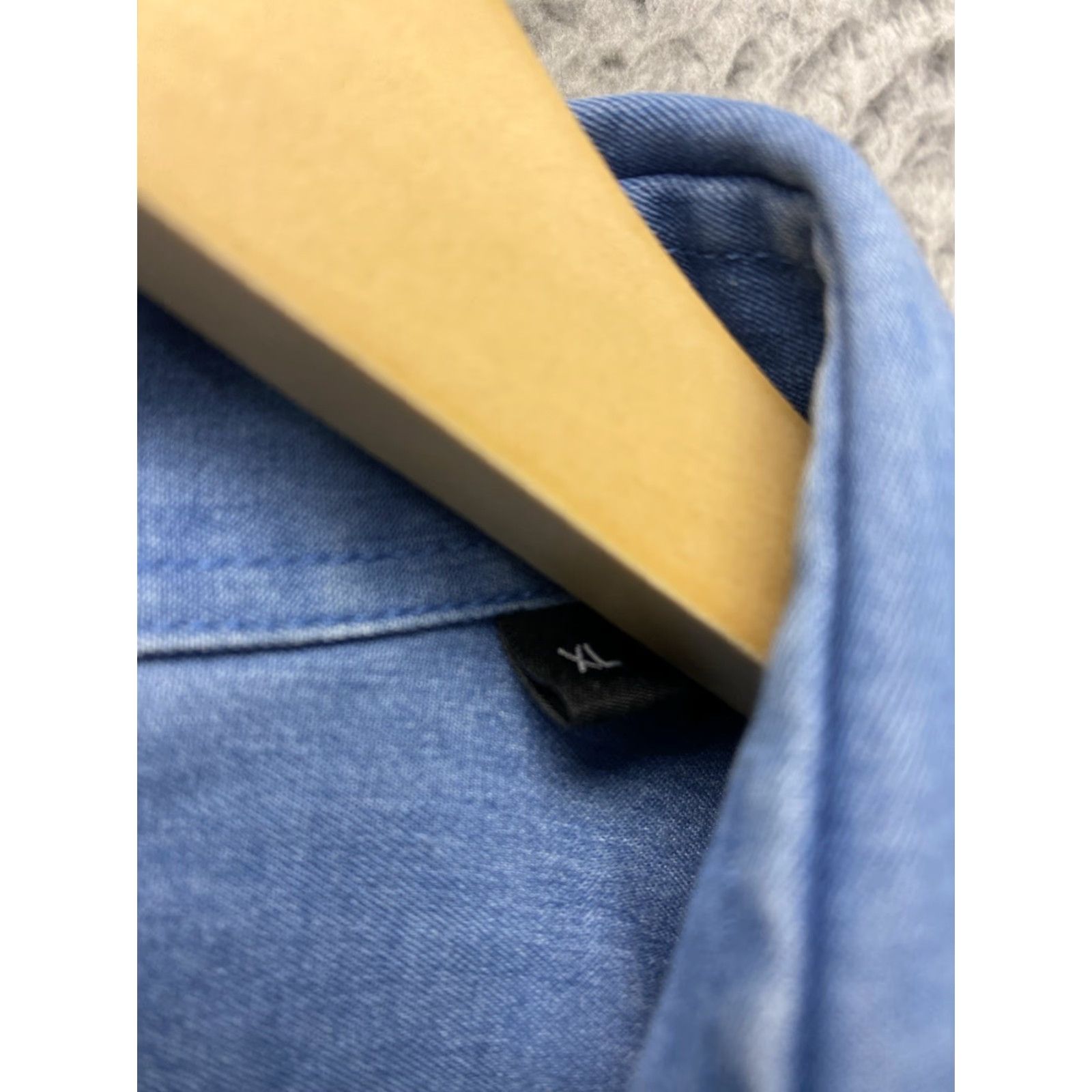 Hugo Boss VINTAGE HUGO BOSS Men Denim Shirt Casual Slim Fit Long Sleeve Button-Up Size XL Blue Size US XL / EU 56 / 4 - 6 Thumbnail