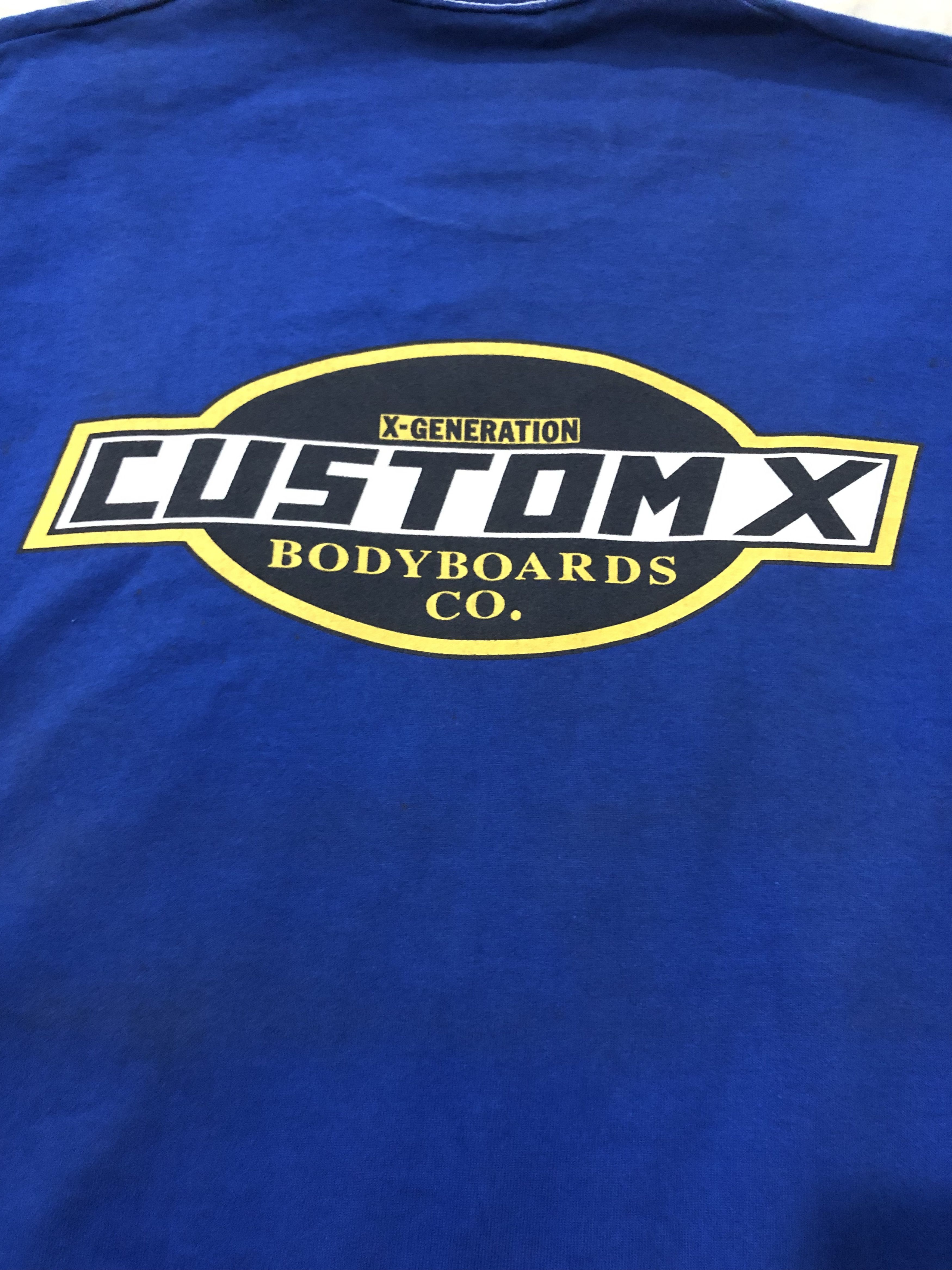 Sports Specialties × The Game × Vintage Vintage Worn 90s CustomX Bodyboards Co Tshirt Size US M / EU 48-50 / 2 - 3 Thumbnail