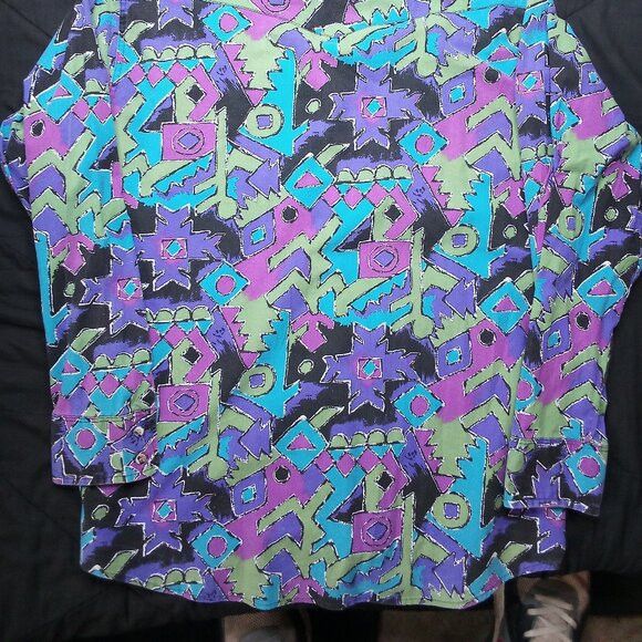 Vintage Vintage Saddlebrook Westernwear Abstract Geometric Shirt Size US L / EU 52-54 / 3 - 6 Thumbnail