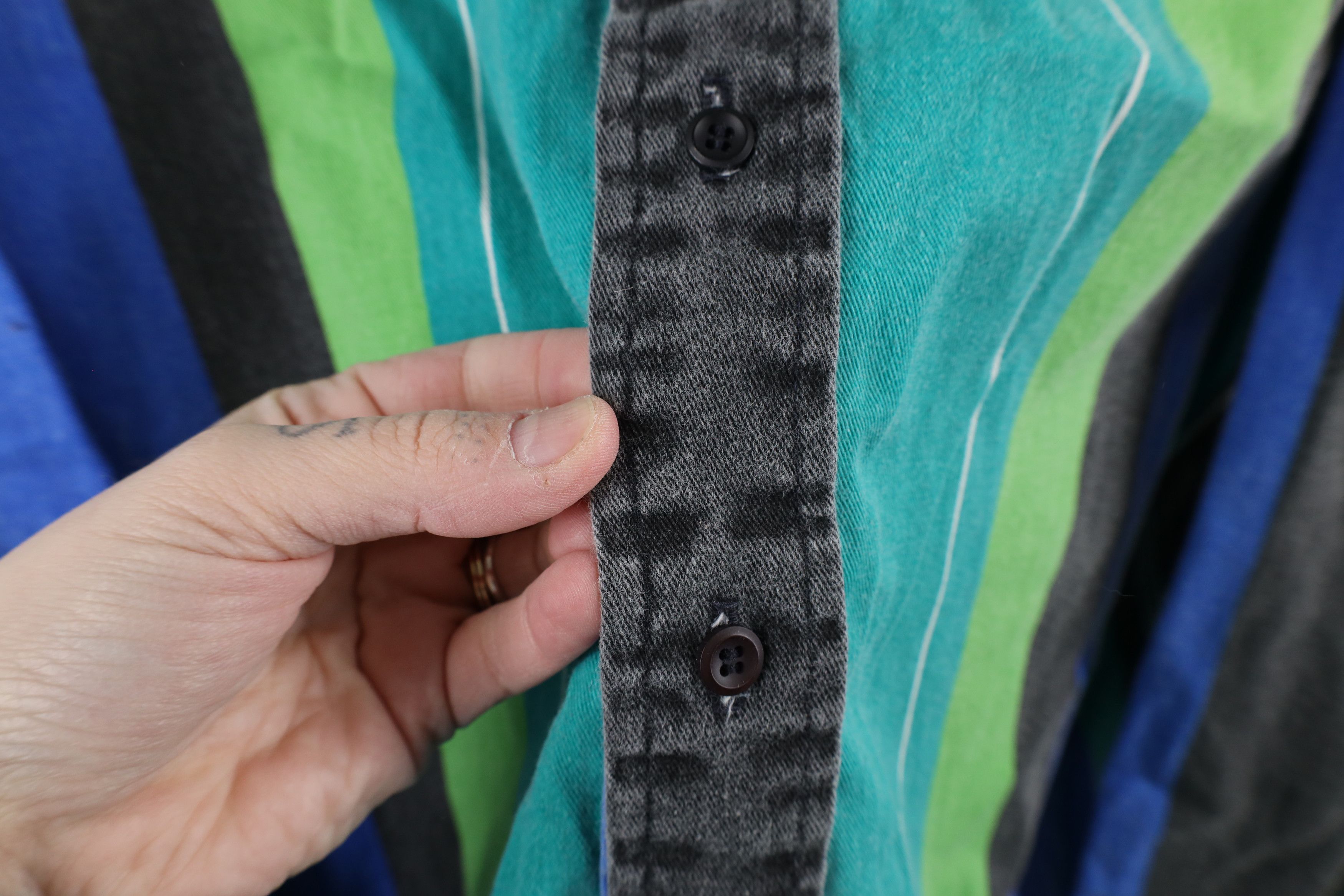 Vintage Vintage 90s Western Cowboy Band Collar Button Shirt USA Size US XL / EU 56 / 4 - 9 Thumbnail