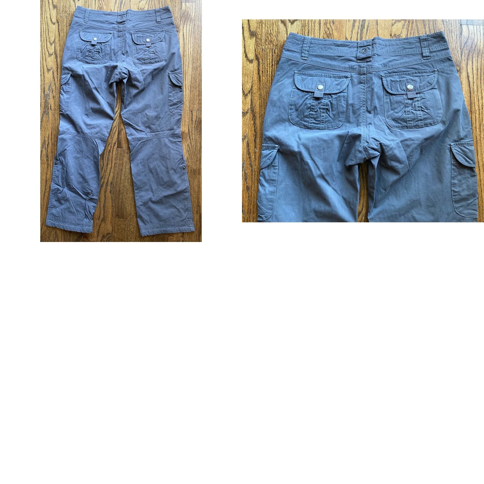 Vintage Kuhl Pants Womens Size 8 Extra Short Gray Splash Roll Up Cargo UPF 50 Hiking Drawstring Size 30" / US 8 / IT 44 - 9 Thumbnail
