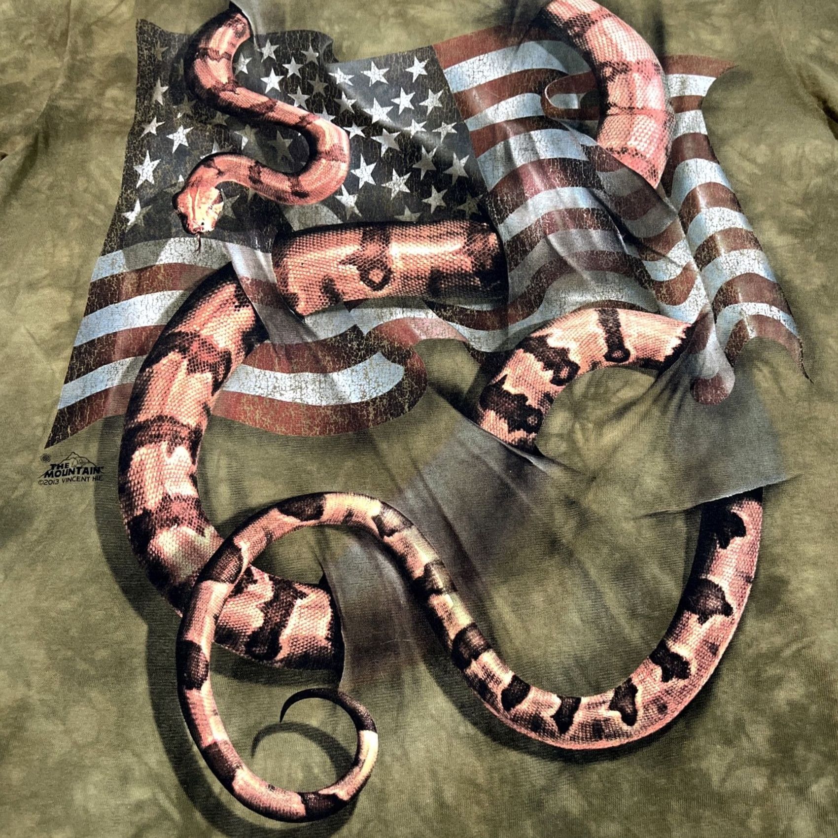 Vintage American Flag Snake Don’t Tread On Me 2013 T Shirt Men L Size US L / EU 52-54 / 3 - 2 Thumbnail