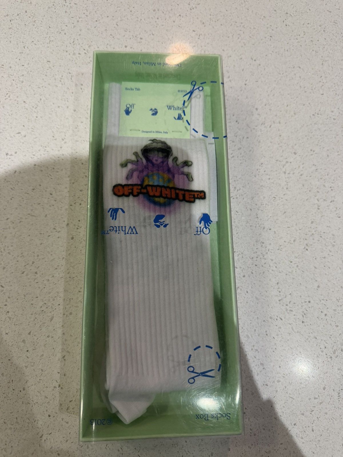 Off-White Off White $125 Alien Spray Unisex Men’s/Women’s Socks Size ONE SIZE - 5 Thumbnail
