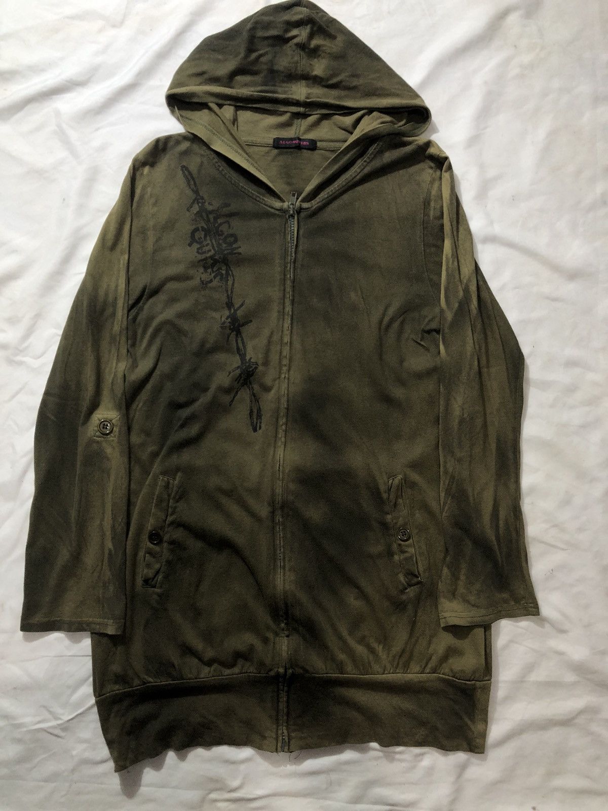 Beauty Beast × Hysteric Glamour × Yohji Yamamoto Japan Gothic Tribal Poem Zipp Hoodie Ifsix Style Size US M / EU 48-50 / 2 - 1 Thumbnail