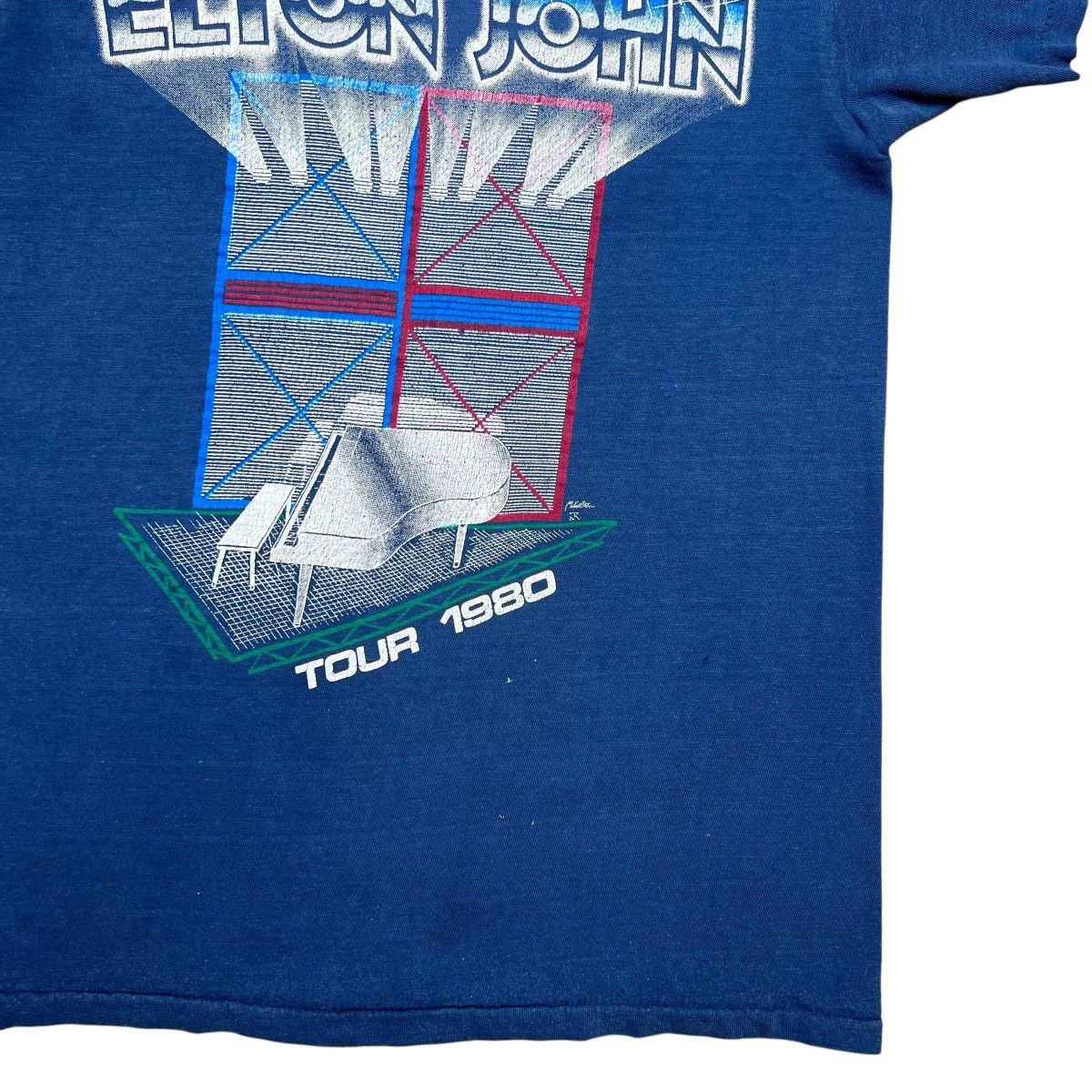 Band Tees Vintage 1980 Elton John Tour Piano Concert Graphic Band Tee Size US S / EU 44-46 / 1 - 7 Thumbnail