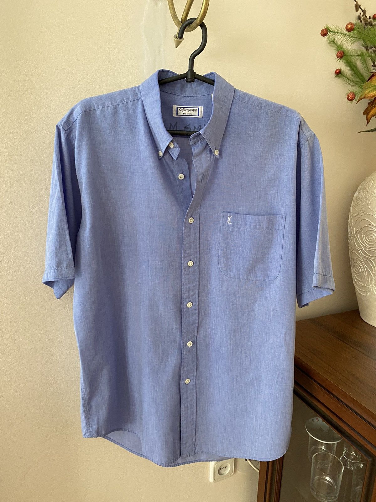Yves Saint Laurent Vintage Yves Saint Laurent YSL Shirt Button Up Size US L / EU 52-54 / 3 - 1 Thumbnail