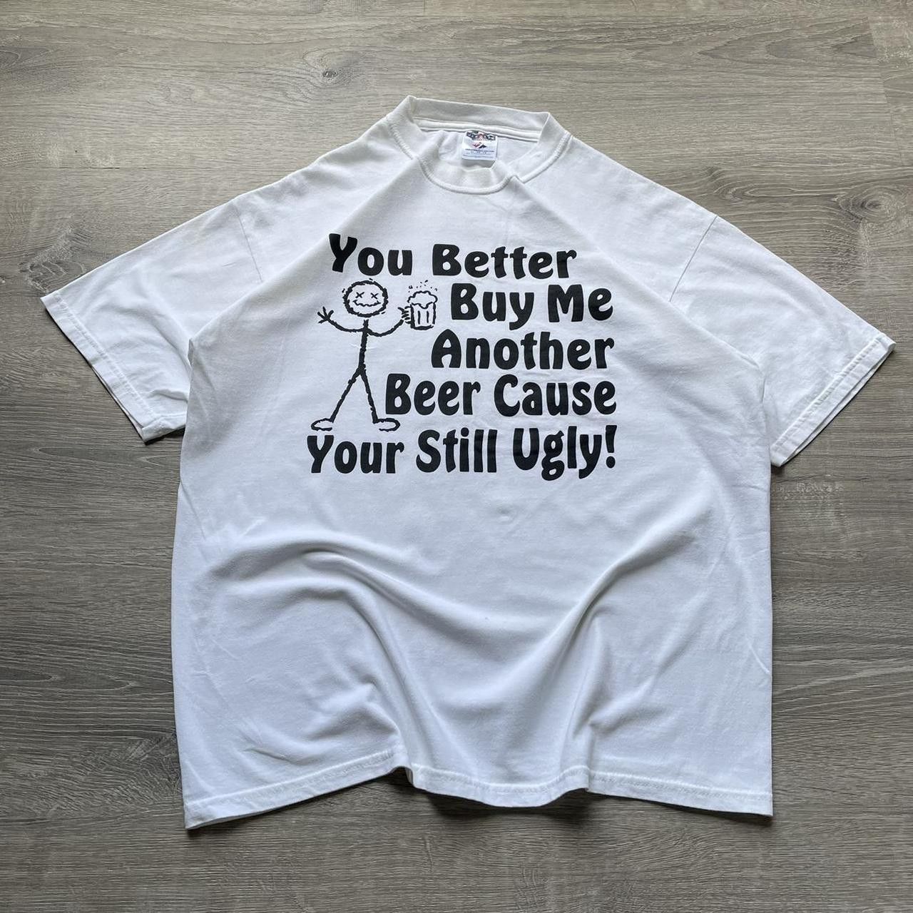 Vintage Vintage Y2K 90's Humor Beer Graphic Tee Size US XL / EU 56 / 4 - 1 Thumbnail