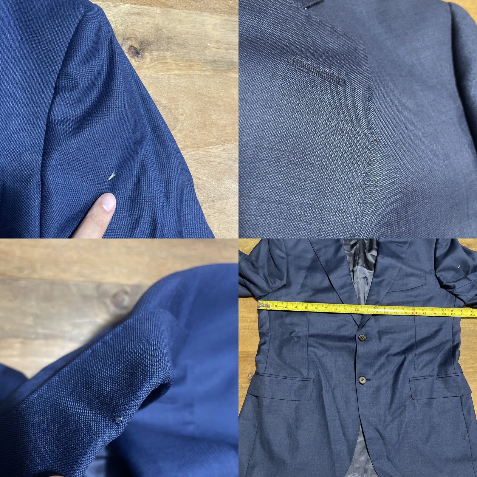 Suitsupply Suitsupply Blazer Sport Coat 42S Vitale Barberis Canonico Perennial Napoli Wool Blue Notch Lapel Two-Button Single-Breasted Slim Jacket Men Regular Size 42R - 8 Thumbnail