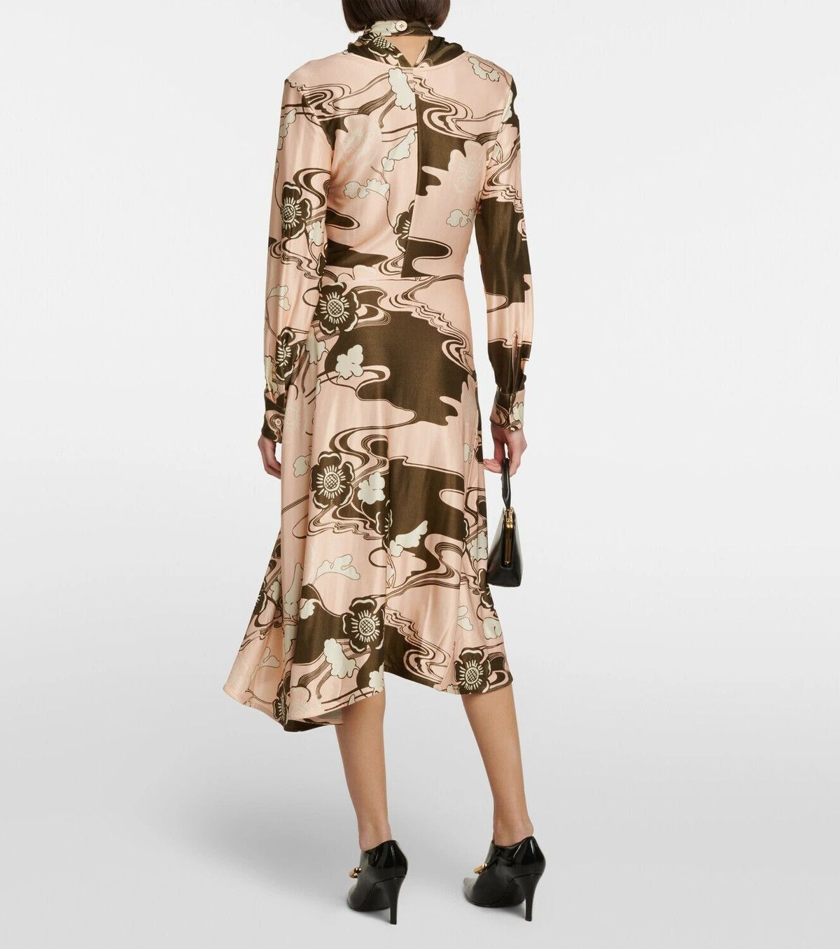 Jil Sander o1y0925 Midi Dress in Multicolor Size XS / US 0-2 / IT 36-38 - 3 Thumbnail