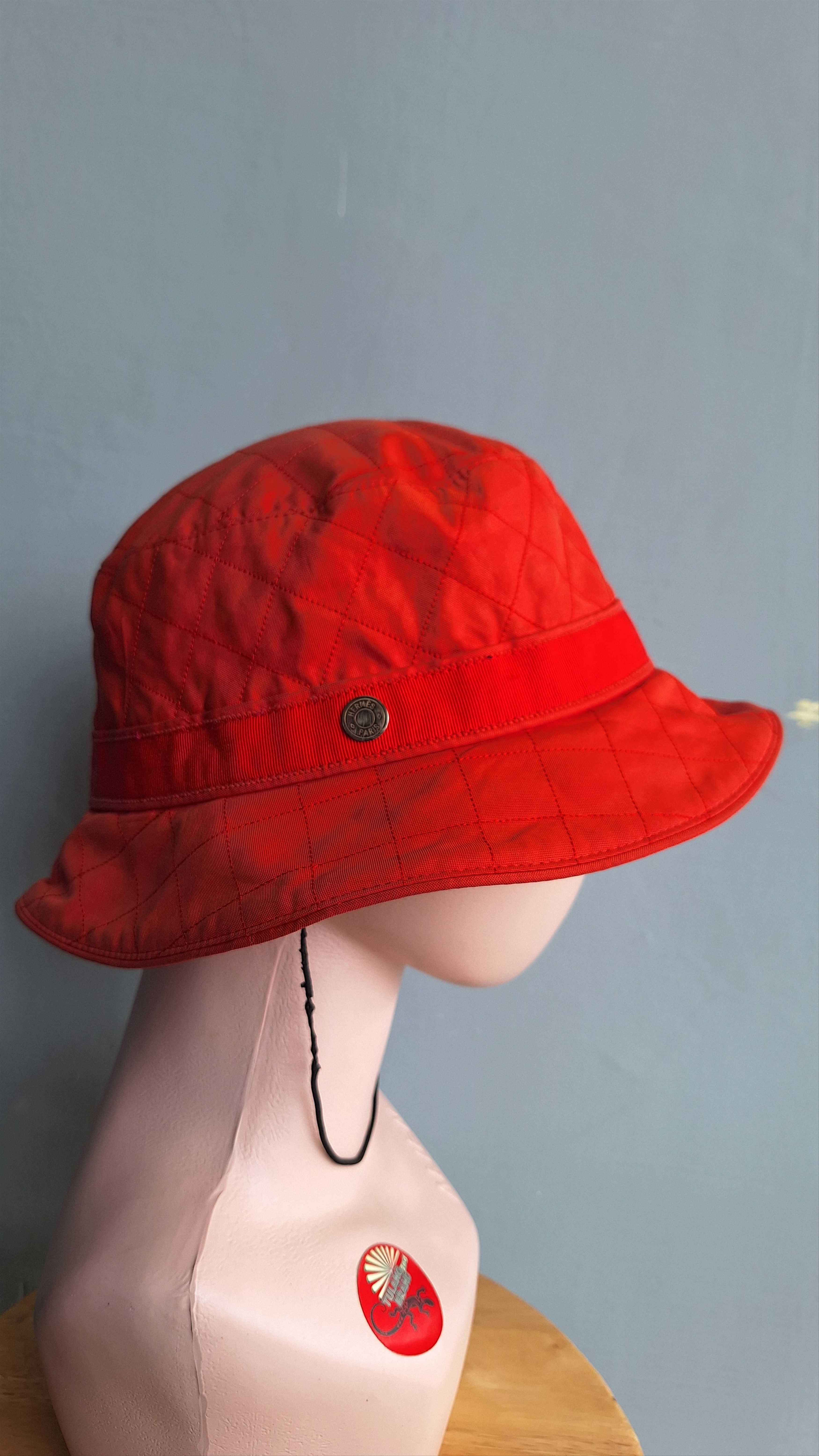 Coach × Vintage Vintage Coach Red Monogram Buckethat | Grailed display picture 3