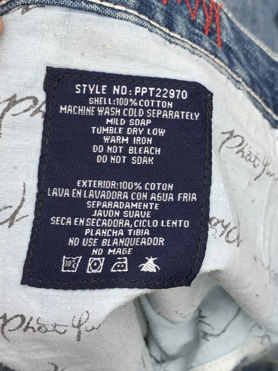 Phat Farm Vintage Phat Farm Baggy Patchwork Jeans – 90s Hip Hop Style Size US 34 / EU 50 - 15 Thumbnail