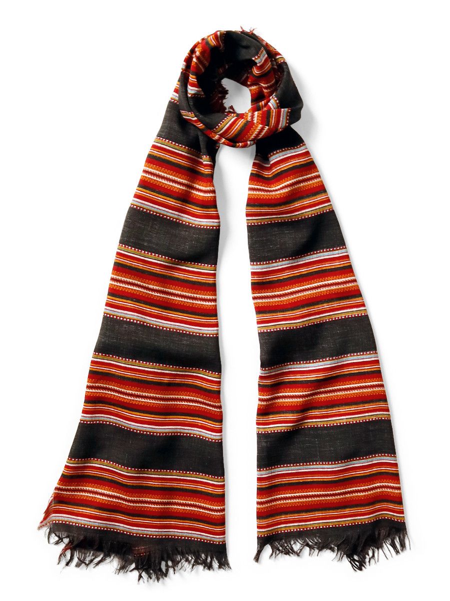 Kapital Kapital Rayon Fringe Scarf Pecos Stripe Size ONE SIZE - 1 Thumbnail