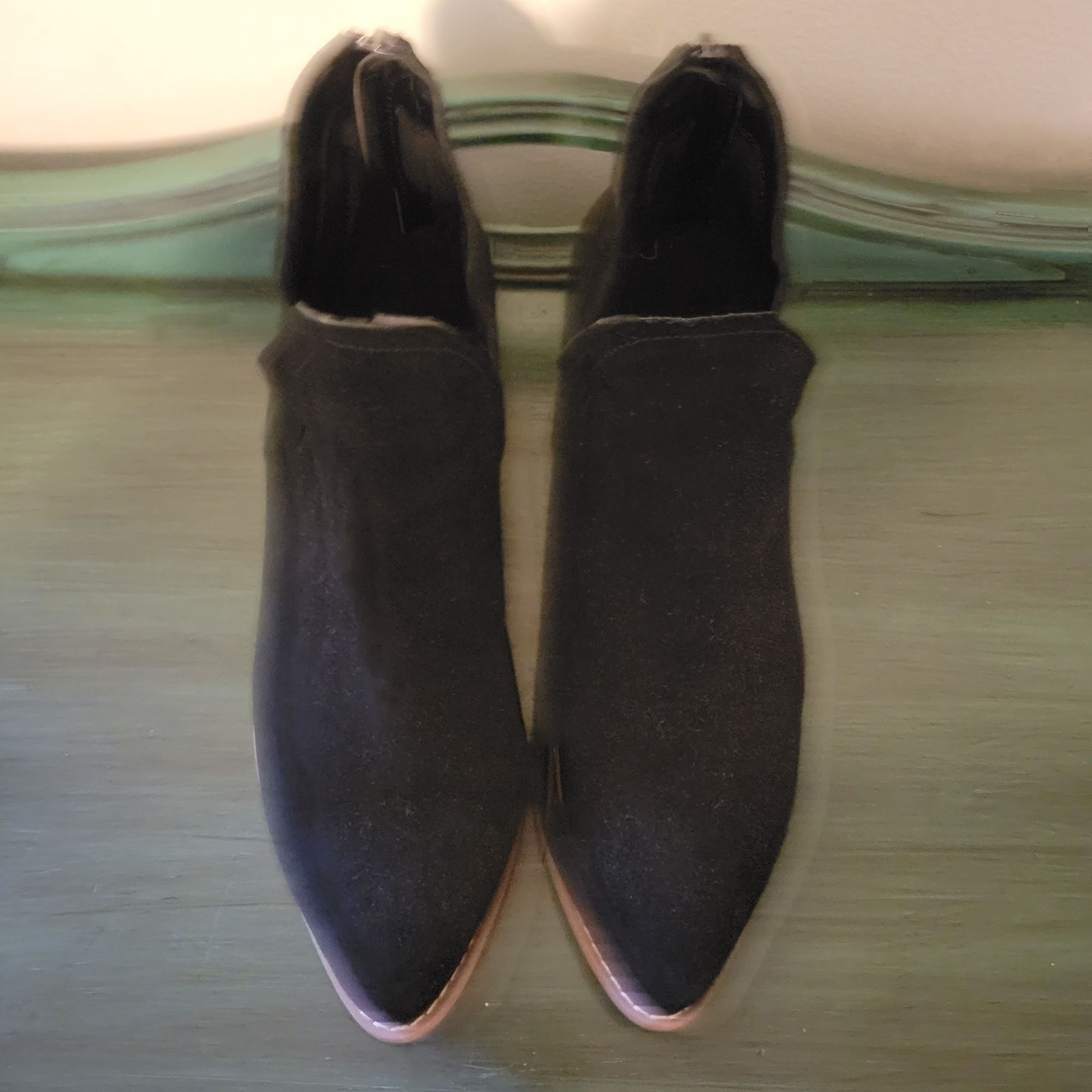 Vintage Blondo NEDA Waterproof Black Leather Suede Ankle Boots 7.5M Size US 7.5 / IT 37.5 - 2 Thumbnail