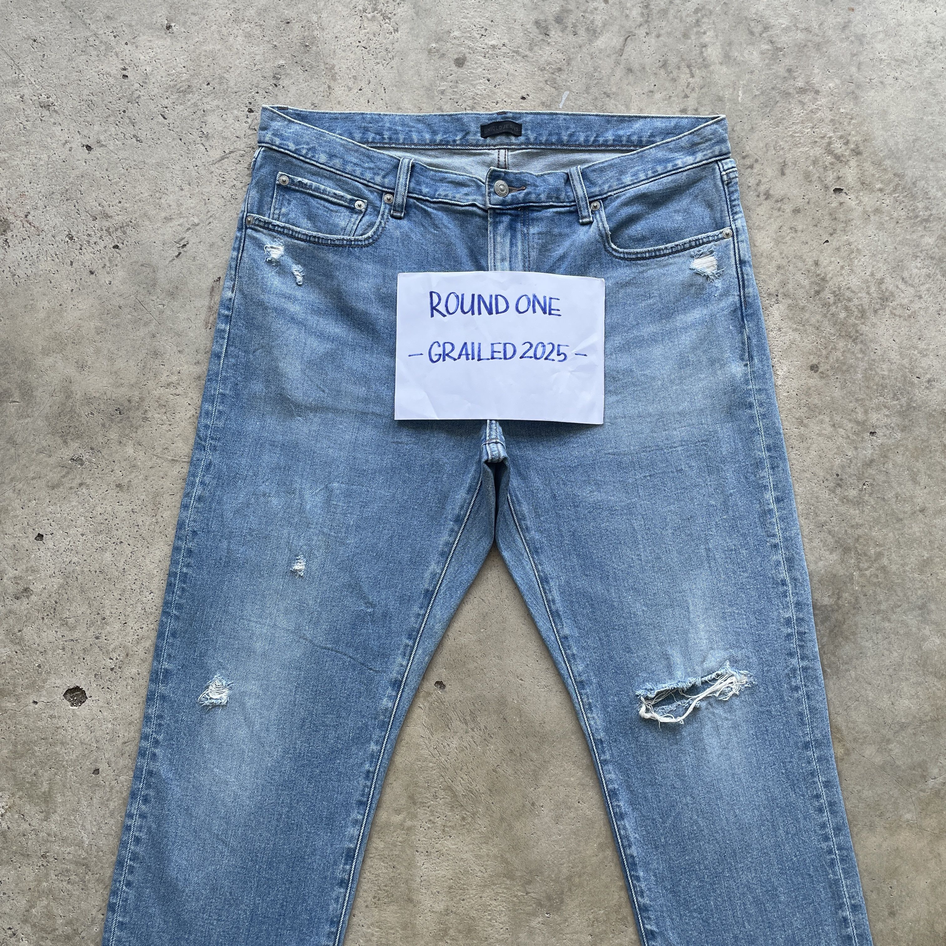 Japanese Brand Vintage Japanese Jeans Distresses Faded Denim Pants W37x30.5 Size US 37 - 3 Thumbnail