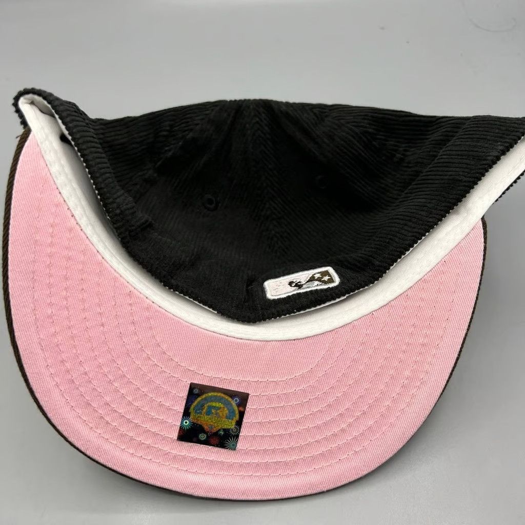 New Era Miami Beach Flamingos Hat Men 7 1/4 Corduroy MiLB Fitted Cap Size ONE SIZE - 4 Thumbnail