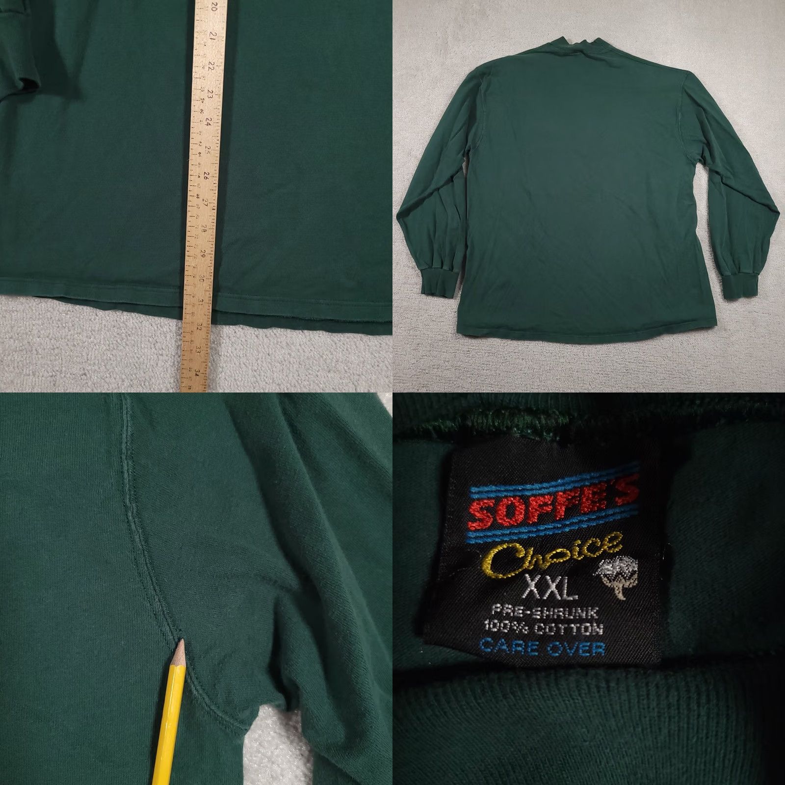 Soffe VINTAGE Soffe's Choice Long Sleeve Shirt Mens 2XL Green Illinois Graphic Tee USA ShirtMens 2XL Green Illinois Graphic Tee 90s Mens Size US XXL / EU 58 / 5 - 8 Thumbnail