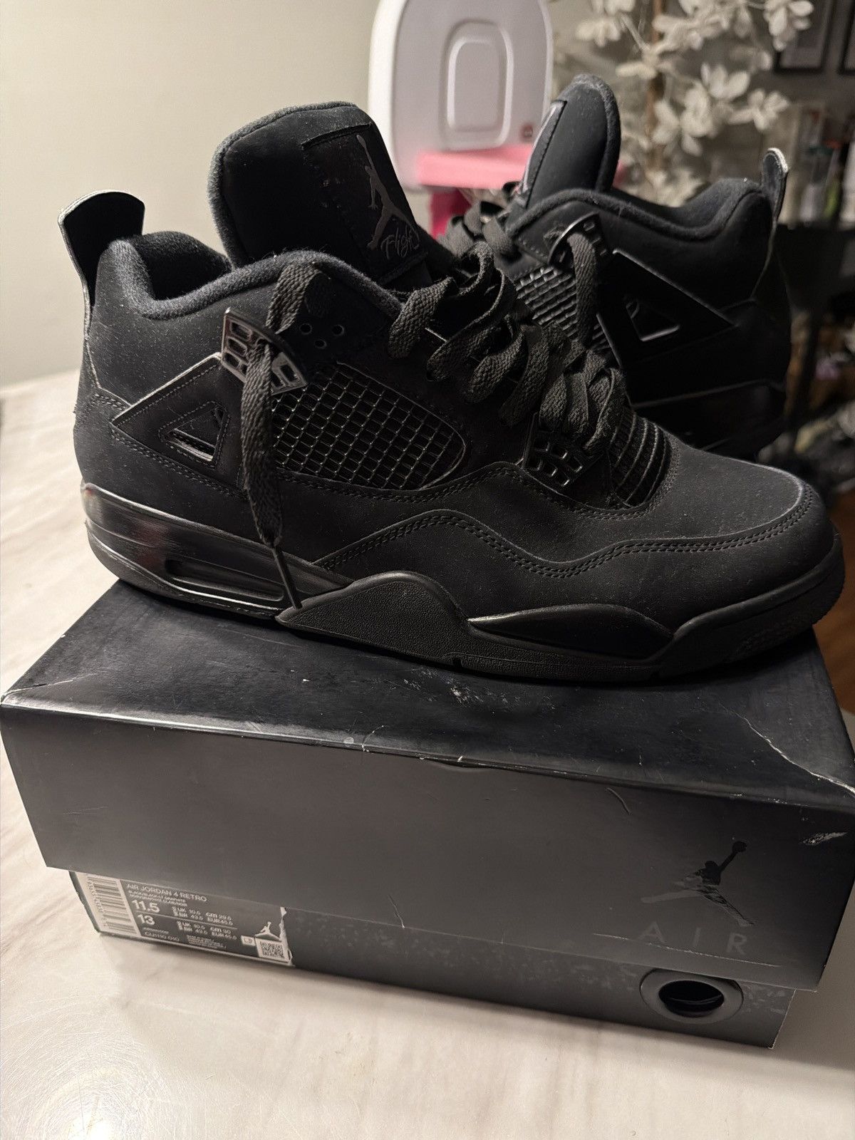 Jordan Brand Jordan 4 Retro Black Cat 2020 Size US 11.5 / EU 44-45 - 1 Thumbnail