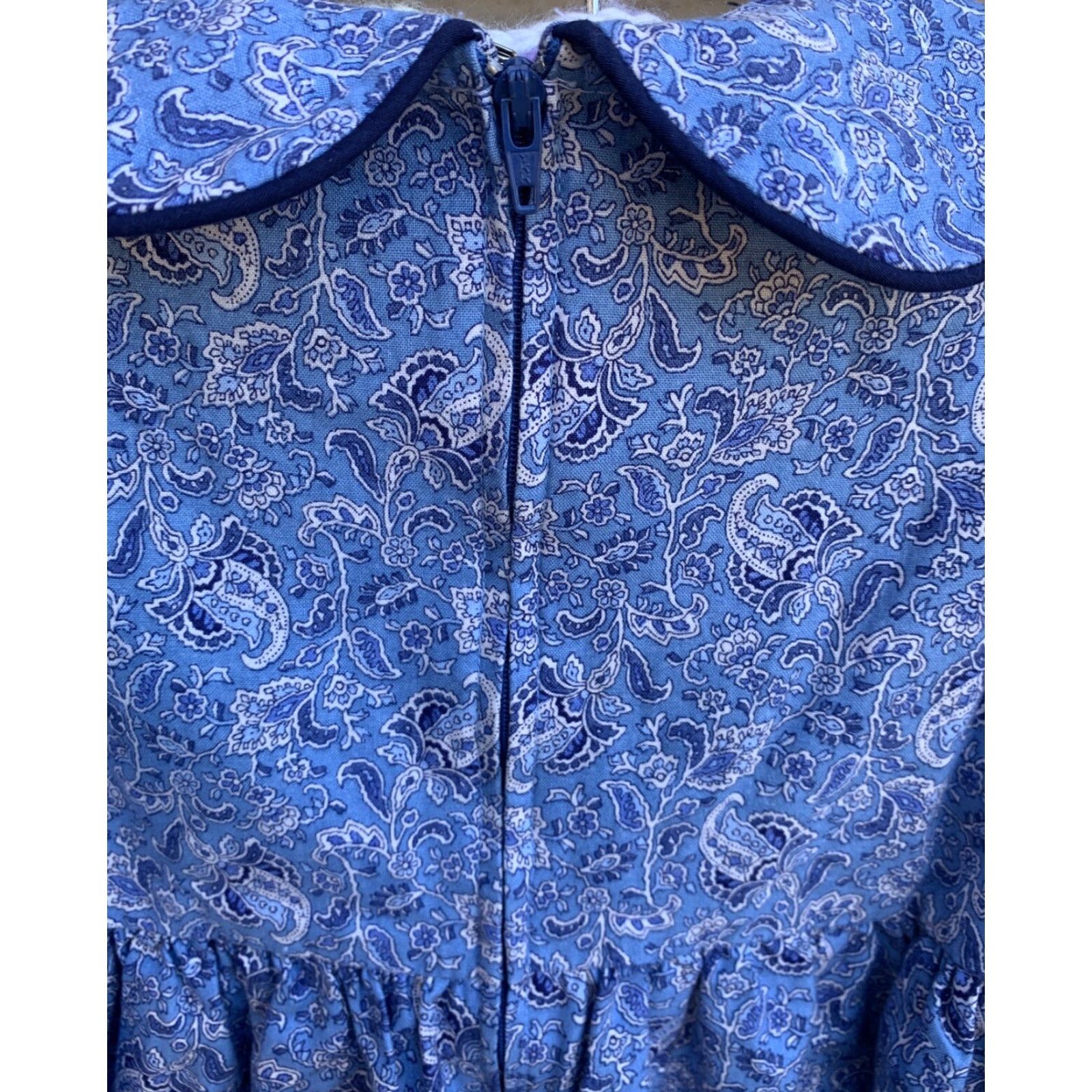 Neiman Marcus VINTAGE Sylvia Whyte For Neiman Marcus Dress Floral Paisley Puffy Sleeves Size 4 Girls Size ONE SIZE - 7 Thumbnail