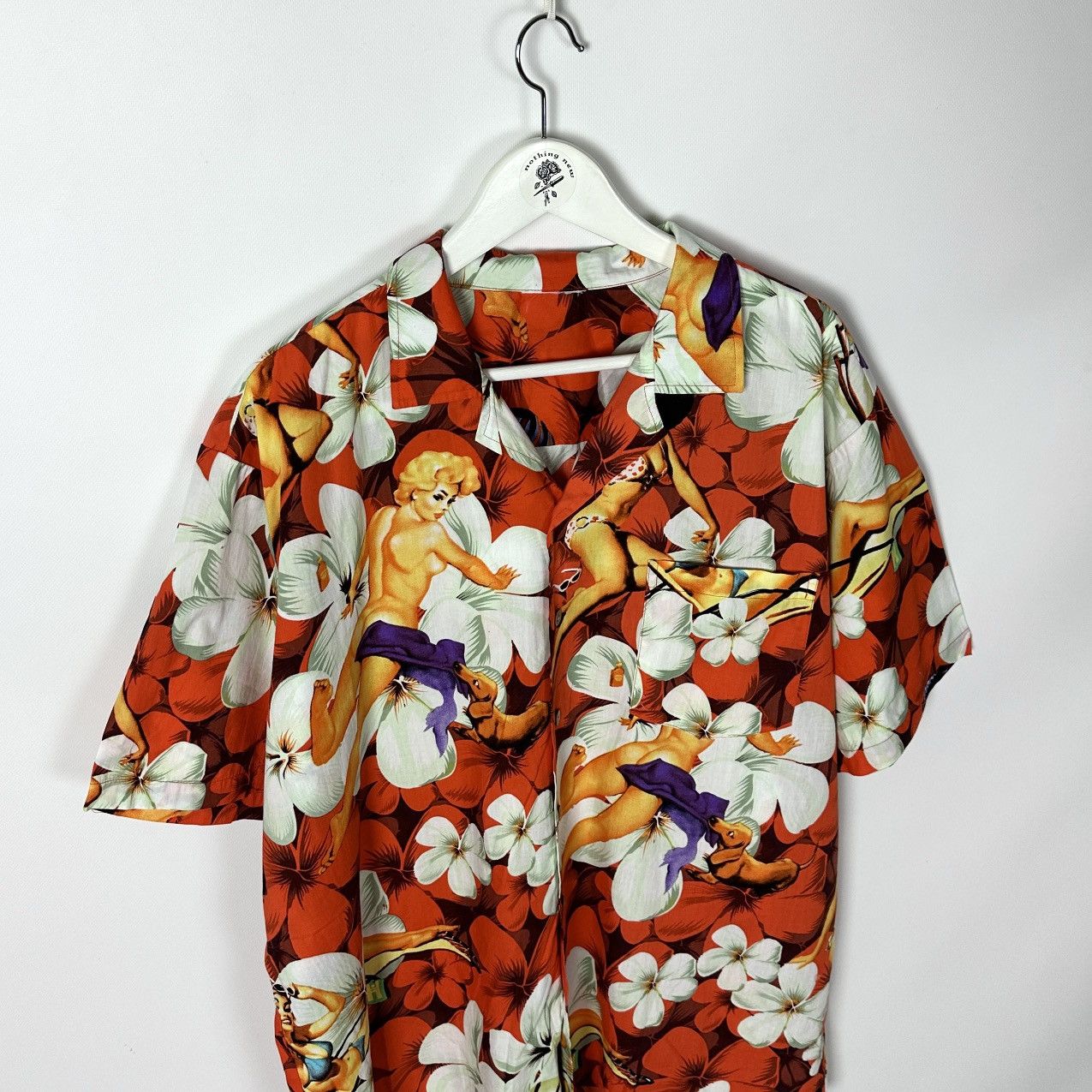 Vintage Vintage 90s Naked Marilyn Monroe monogram hawaiian shirt y2k Size US XXL / EU 58 / 5 - 5 Thumbnail