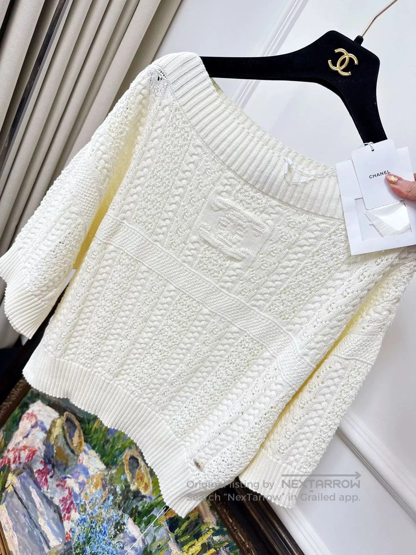 Chanel coco beach white knit top by chanel. Size US M / EU 48-50 / 2 - 4 Thumbnail
