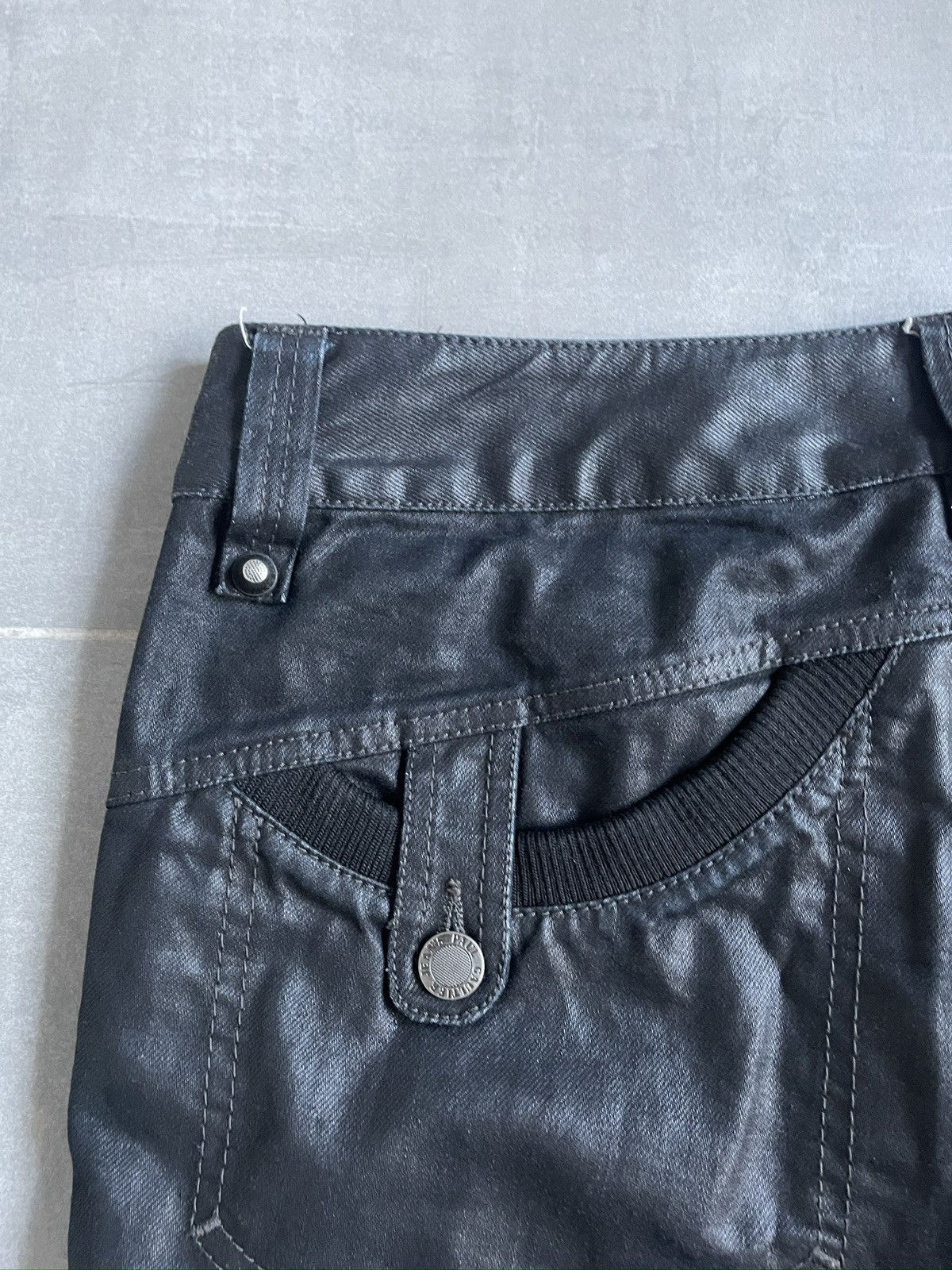 Jean Paul Gaultier Vintage Jean Paul Gaultier Black Waxed Biker Jeans Size US 32 / EU 48 - 8 Thumbnail