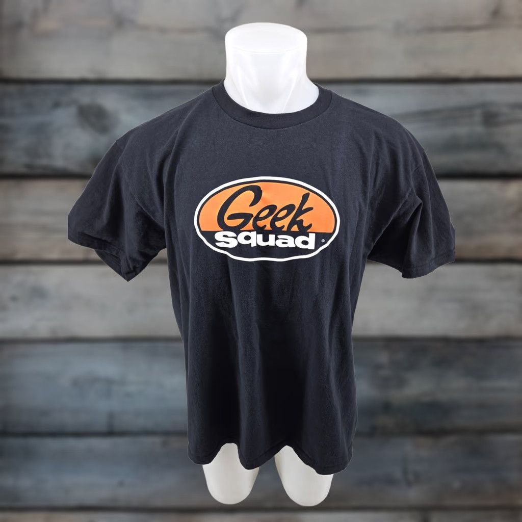 Fruit Of The Loom VINTAGE Fruit of the Loom Geek Squad T Shirt Graphic Mens XL Black Size US XL / EU 56 / 4 - 1 Thumbnail