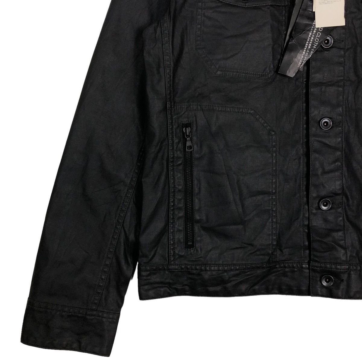 Japanese Brand 🔥Vtg Coated Cloth Biker Jacket Cropped Uniqlo Issey Miyake Size US XL / EU 56 / 4 - 4 Thumbnail