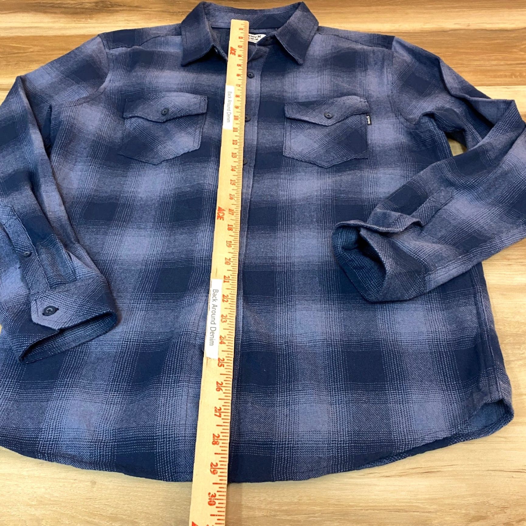 Hurley Hurley Flannel Shirt Mens Medium Blue Plaid Long Sleeve Button-Up Casual Size US M / EU 48-50 / 2 - 4 Thumbnail
